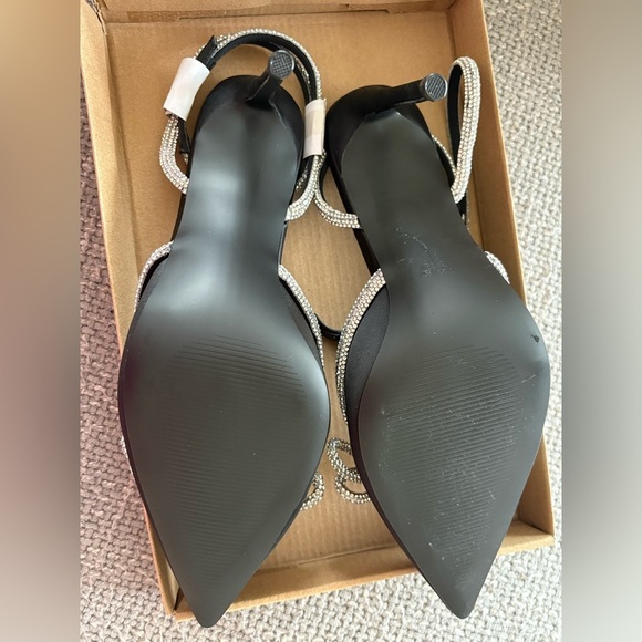 Steve Madden Viable Black Rhinestone Bow Heels – Size 9, Brand New with Box - Picture 12 of 16